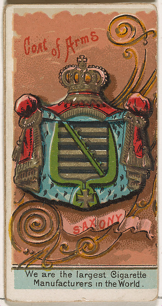 W. Duke, Sons & Co., Albert, King of Saxony, from the Rulers, Flags, and Coats of Arms series (N126-2) issued by W. Duke, Sons & Co.
