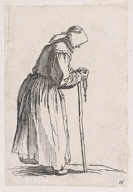 Anonymous, Reverse Copy of La Mendainte au Rosaire (The Female Beggar with a Rosary), from Les Gueux suite appelée aussi Les Mendiants, Les Baroni, ou Les Barons (The Beggars, also called the Barons)