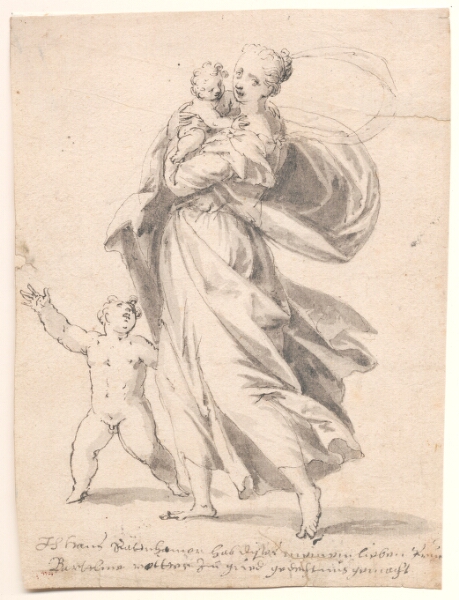 Hans Rottenhammer, Kvinde med to børn (Caritas)