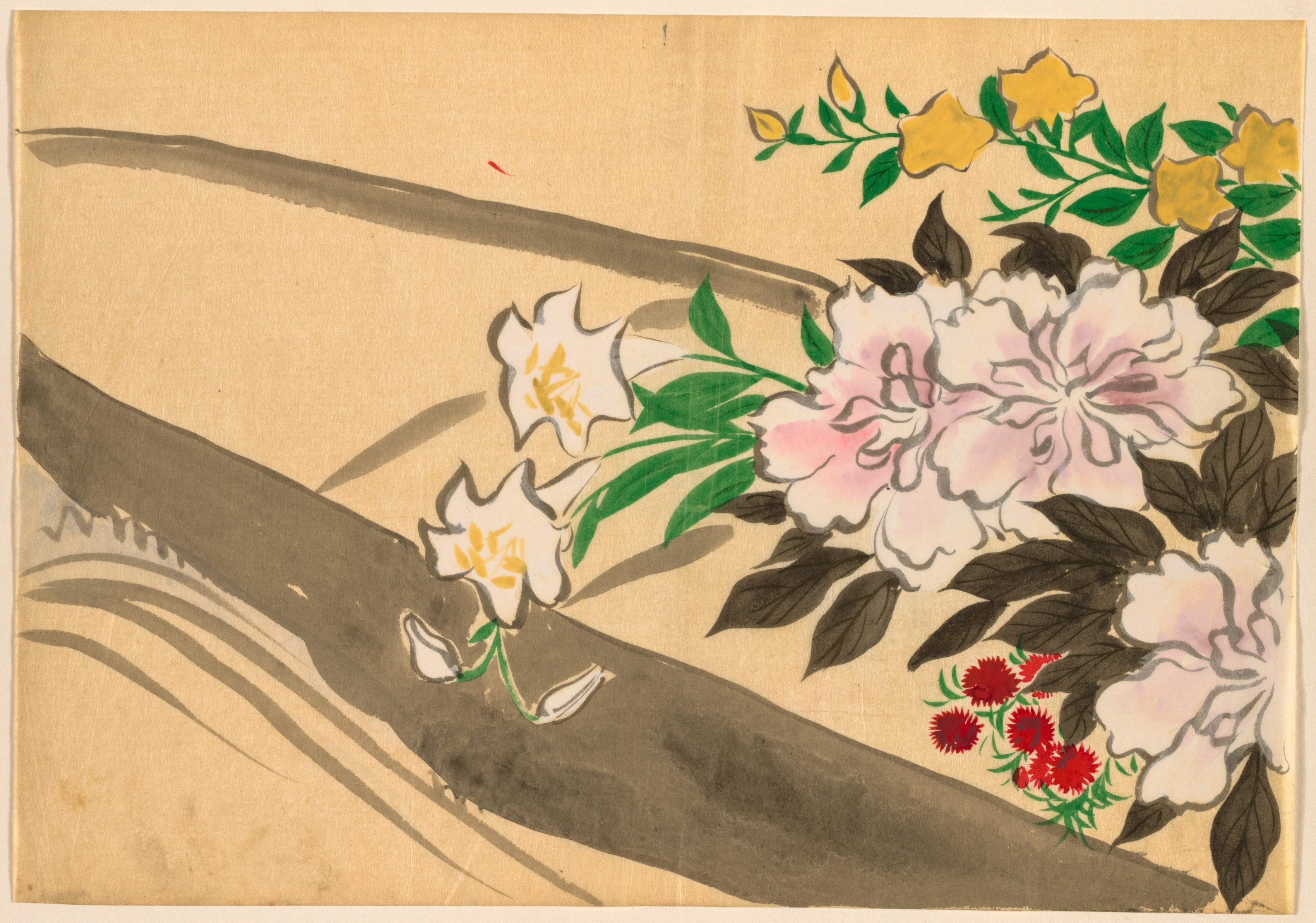 Kamisaka Sekka, Flowers of a Hundred Worlds (Momoyogusa): Flower boat (Hanabune)