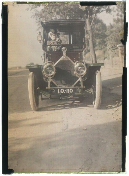 unknown, Portrait of woman in car