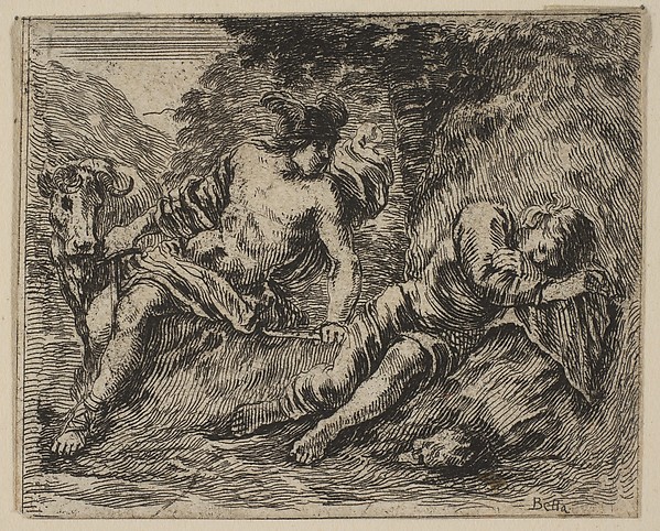 Stefano della Bella, Mercury and Argus, from 'Game of Mythology' (Jeu de la Mythologie)