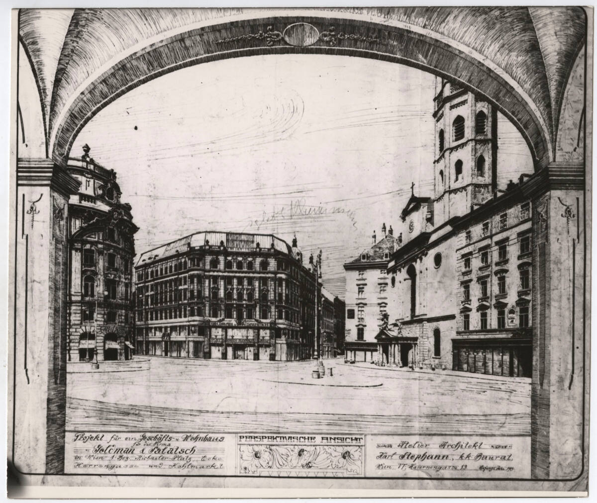Anonym, Haus am Michaelerplatz (Geschäftshaus Goldman & Salatsch, Looshaus), Wien I., Michaelerplatz 3, Projekt Karl Stephan