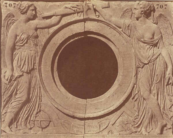 Édouard Baldus, ["L'Astronomie et la Géométrie", Sculpture by Jean-Esprit Marcellin, Decoration of the Louvre, Paris]