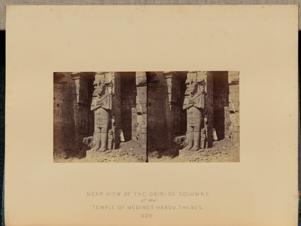 Francis Frith, Near View of the Osiride Columns of the Temple of Medinet Habou, Thebes