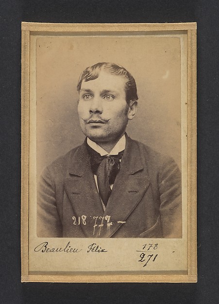 Alphonse Bertillon, Beaulieu. Henri, Félix, Camille. 23 ans, né le 30/11/70 à Paris Ve. Comptable. Anarchiste. 23/5/94.