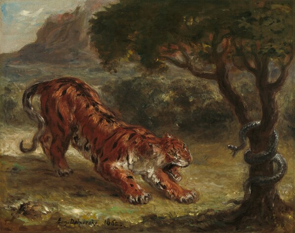 Eugène Delacroix, Tiger and Snake