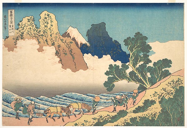 Katsushika Hokusai, View from the Other Side of Fuji from the Minobu River (Minobugawa ura Fuji), from the series Thirty-six Views of Mount Fuji (Fugaku sanjūrokkei)