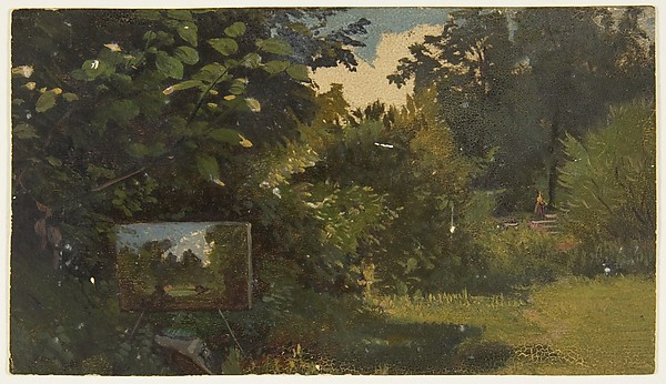 Anonymous, French, 19th century, Landscape with an Easel