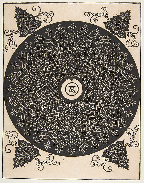 Albrecht Dürer, “The Fourth Knot”, Interlaced Roundel with a Round Medallion in its Center