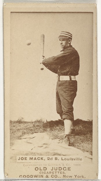 Goodwin & Company, Joseph "Reddy" Mack, 2nd Base, Louisville Colonels, from the Old Judge series (N172) for Old Judge Cigarettes