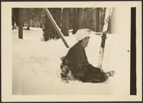 Louis Fleckenstein, [Woman Sitting in Snow]