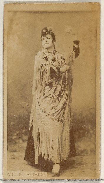 Allen & Ginter, Mlle. Rositi, from the Actors and Actresses series (N45, Type 8) for Virginia Brights Cigarettes