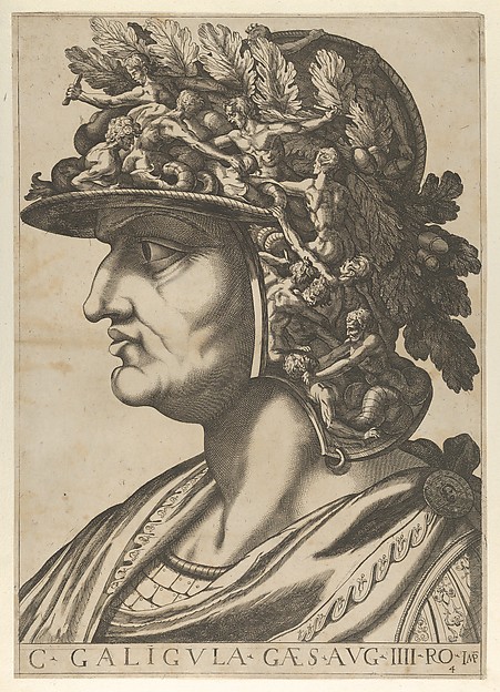 Anonymous, Plate 4: Caius in profile facing left, from "The Twelve Caesars"