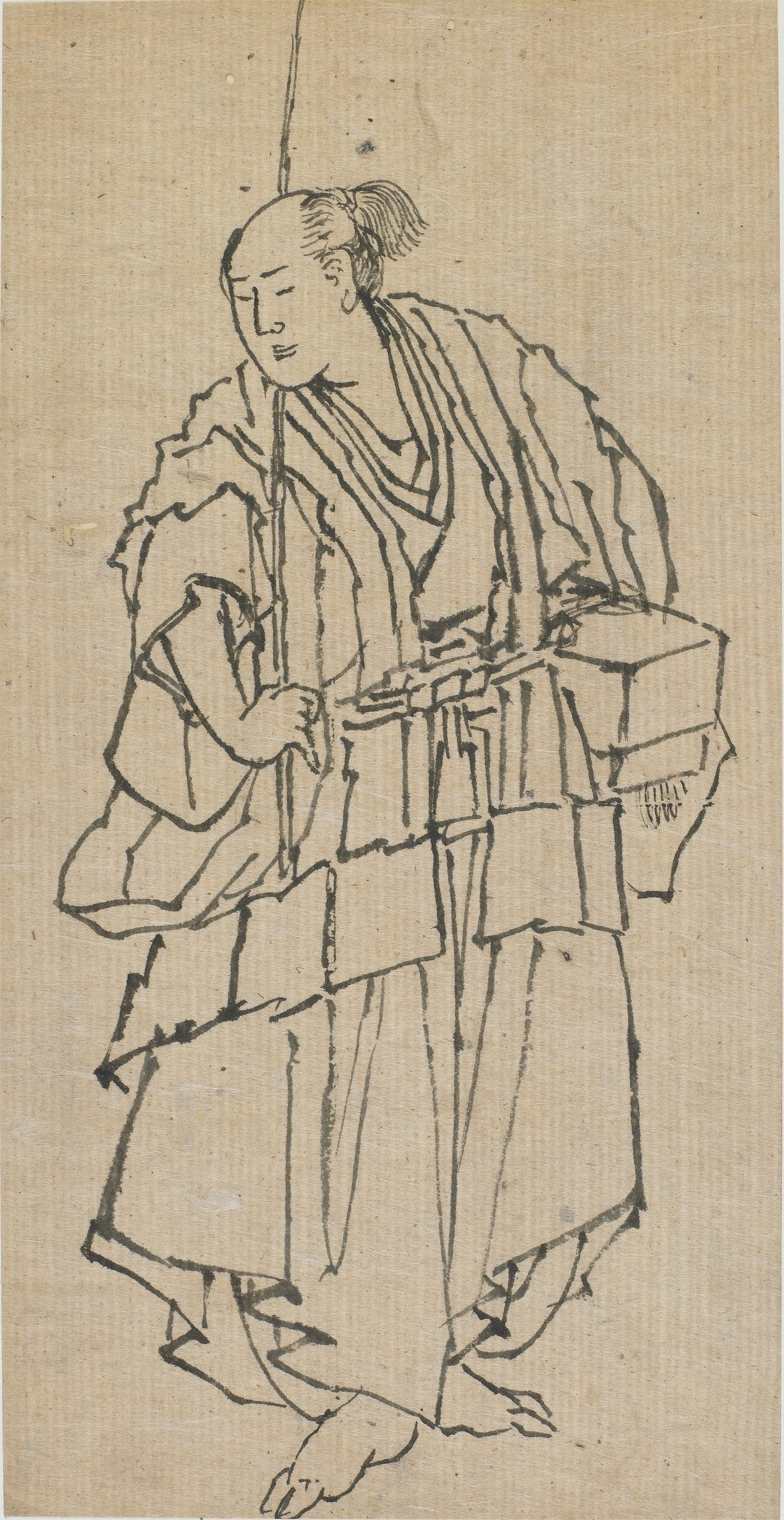 Katsushika Hokusai, Standing figure of a man