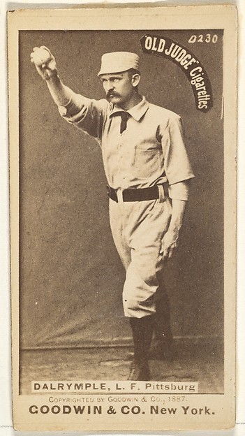 Goodwin & Company, Abner Frank Dalrymple, Left Field, Pittsburgh, from the Old Judge series (N172) for Old Judge Cigarettes