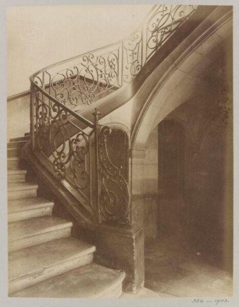 Atget, Jean-Eugène-Auguste, Staircase, Hotel Seguier, Paris, France