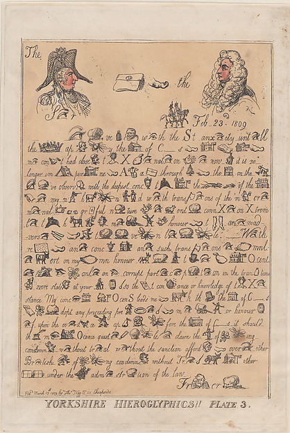 Thomas Rowlandson, Yorkshire Hieroglyphics, Plate 3