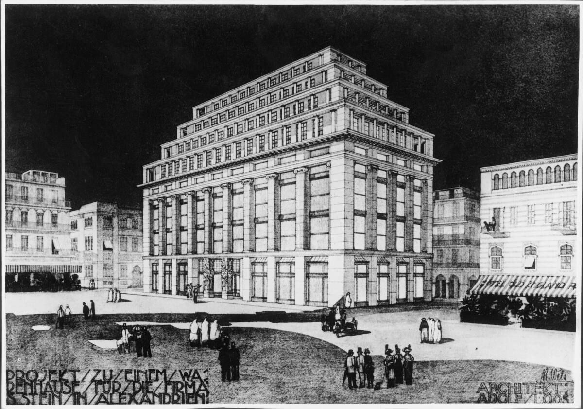 Anonym, Warenhaus der Firma S. Stein (Projekt), Alexandrien, Ägypten, perspektivische Ansicht