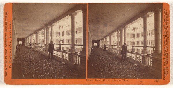 Carleton Watkins, Palace Hotel, S.F. Interior View.