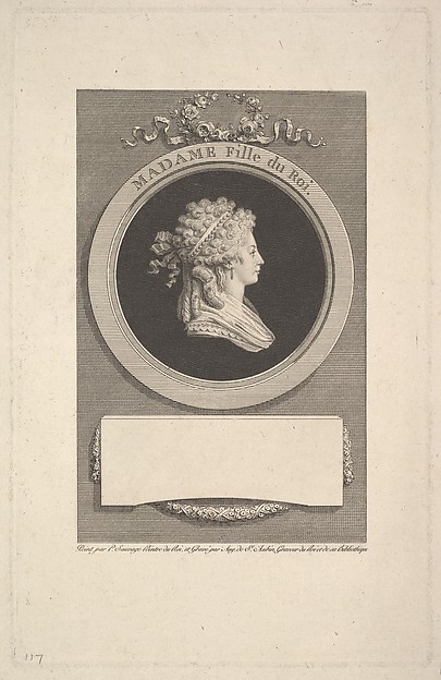 Augustin de Saint-Aubin, Portrait of Son Altesse Royale Madame, Duchesse d'Angoulême, Daughter of Louis XVI and Marie Antoinette