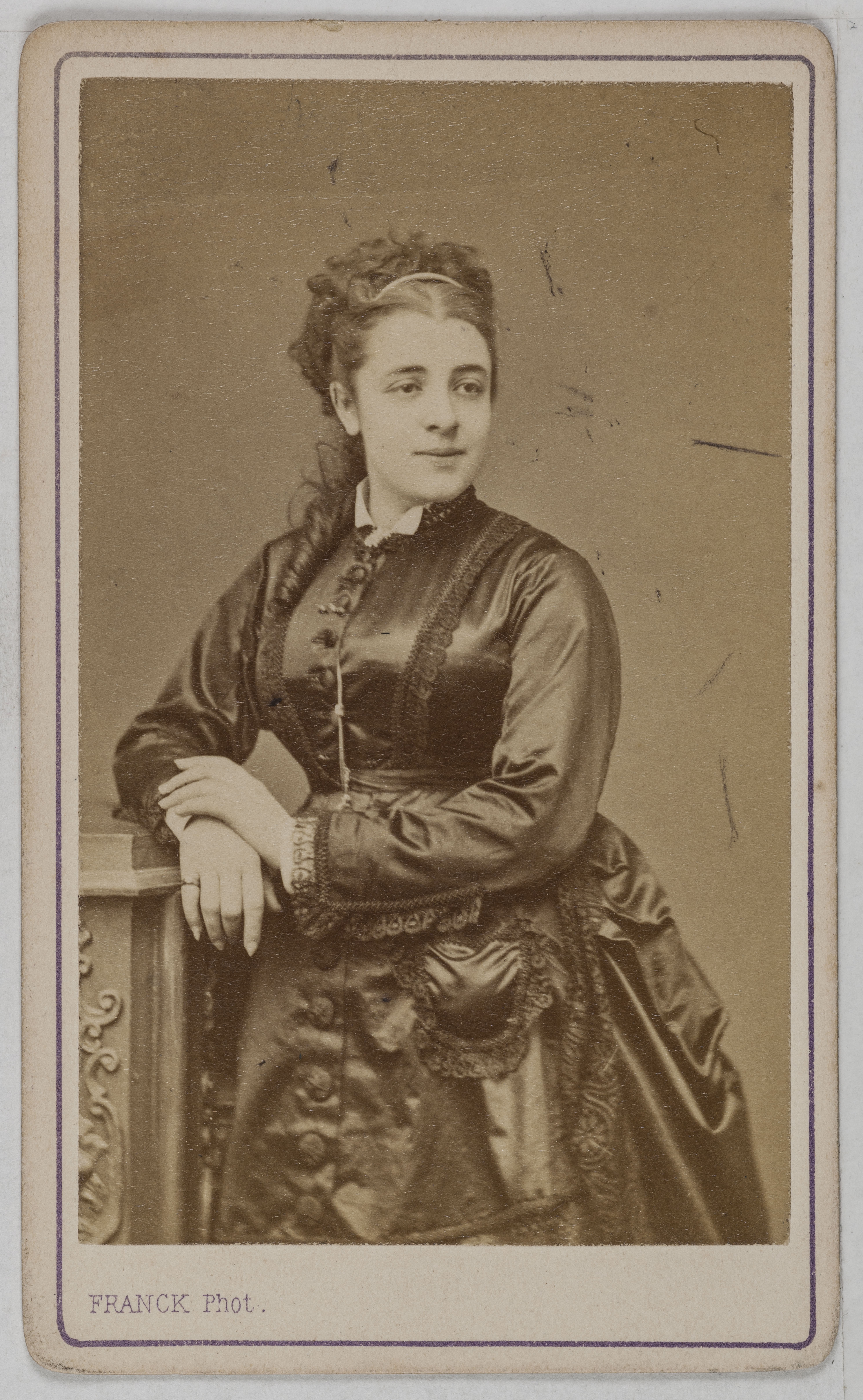 Franck, Portrait d'Anna Judic (Anna Marie Louise Damiens, épouse Israël, dite), (1850-1911), (cantatrice, actrice)