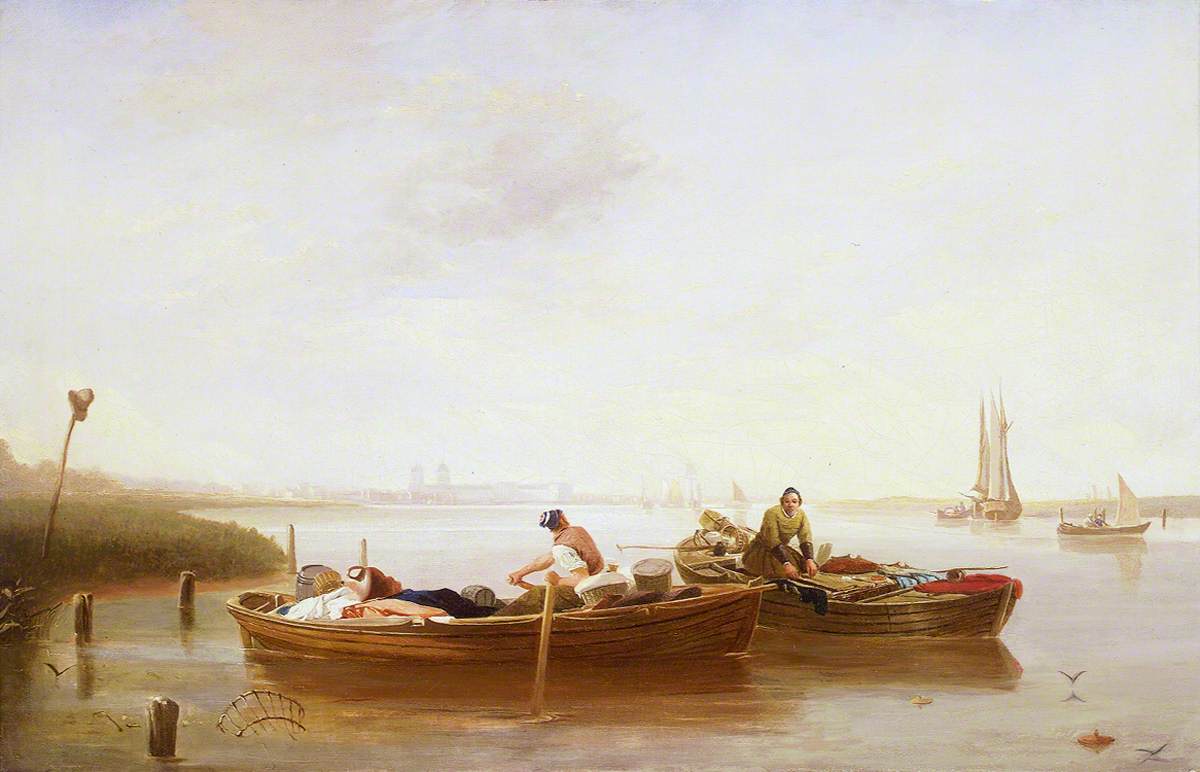 Augustus Wall Callcott, Greenwich from Blackwall Reach
