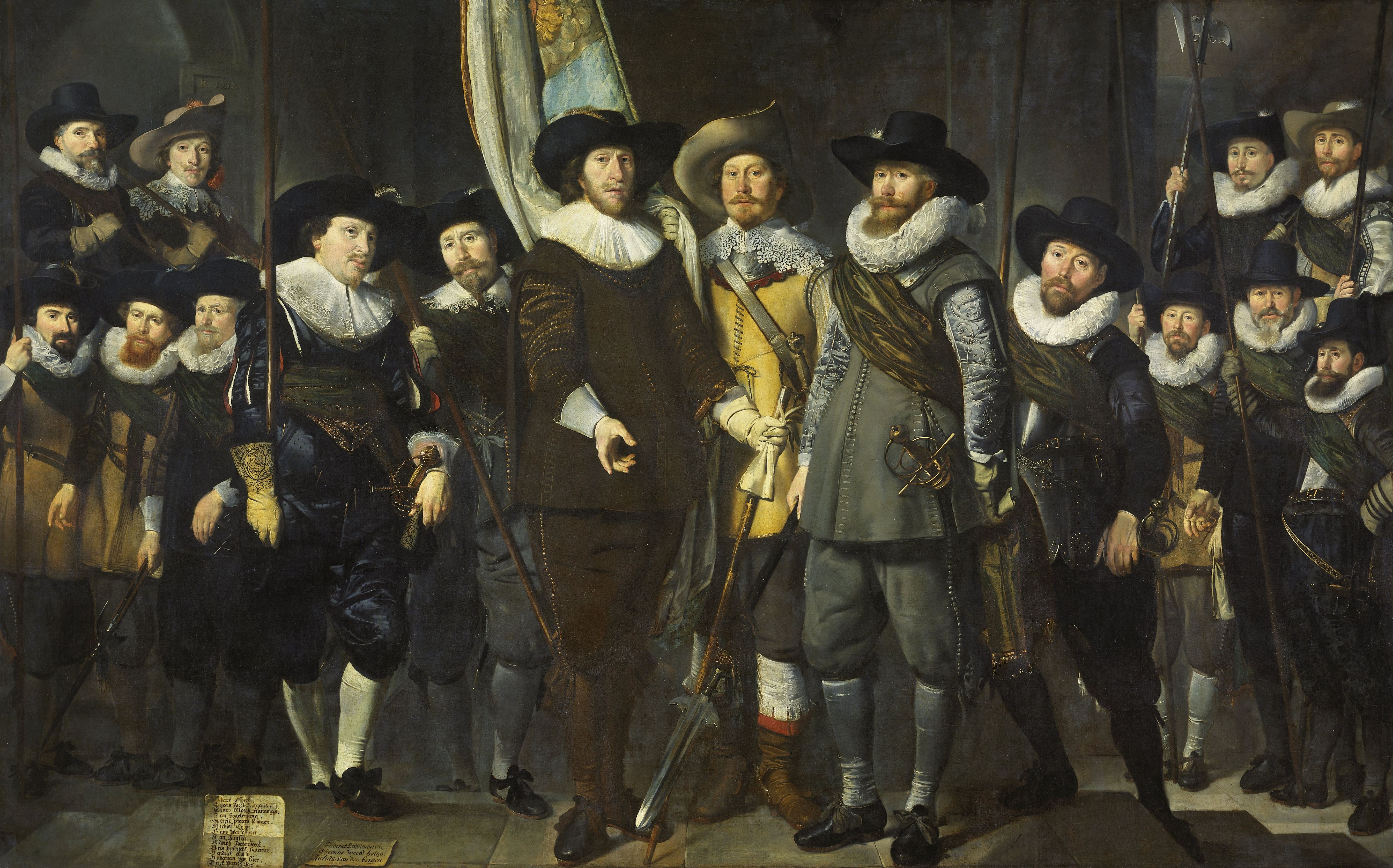 Thomas de Keyser, Officers and other civic guardsmen of the IIIrd District of Amsterdam, under the command of Captain Allaert Cloeck and Lieutenant Lucas Jacobsz Rotgans