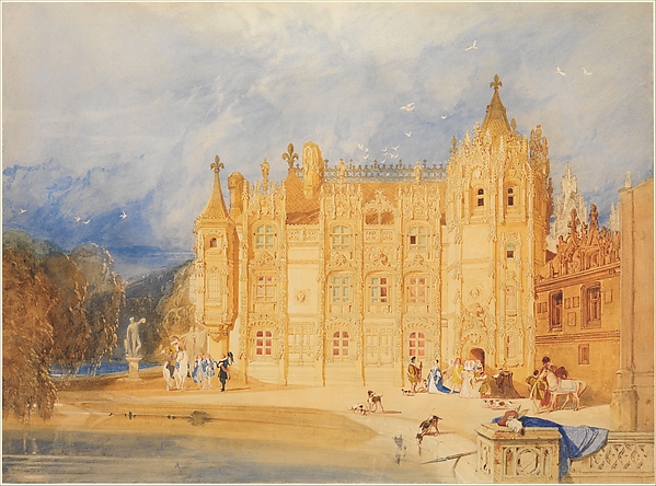 John Sell Cotman, The Abbatial House, Abbey of St. Ouen, Rouen