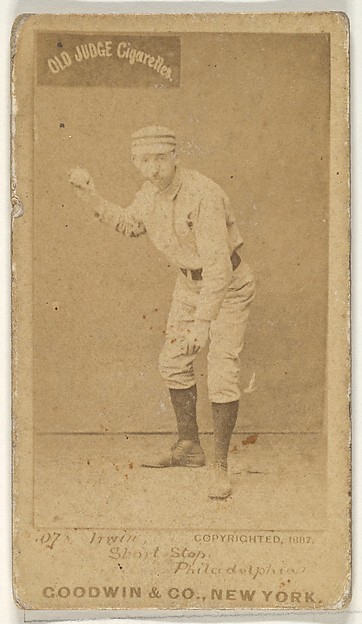 Goodwin & Company, Arthur Albert "Doc" Irwin, Shortstop, Philadelphia, from the Old Judge series (N172) for Old Judge Cigarettes