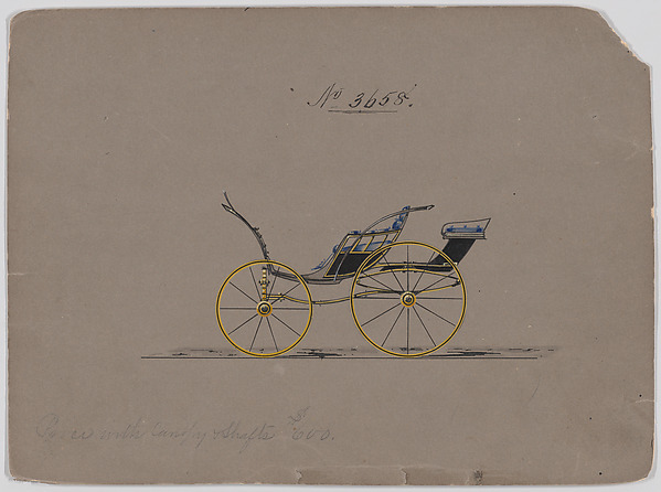 Brewster & Co., Design for Pony Phaeton, no. 3658