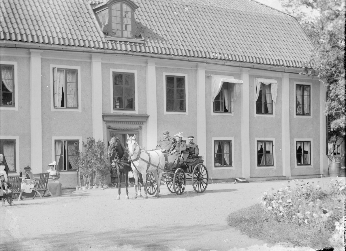Henri Osti's Fotografiateliér, The mansion building at Hallkveds mansion, Funbo parish, Uppland 1896