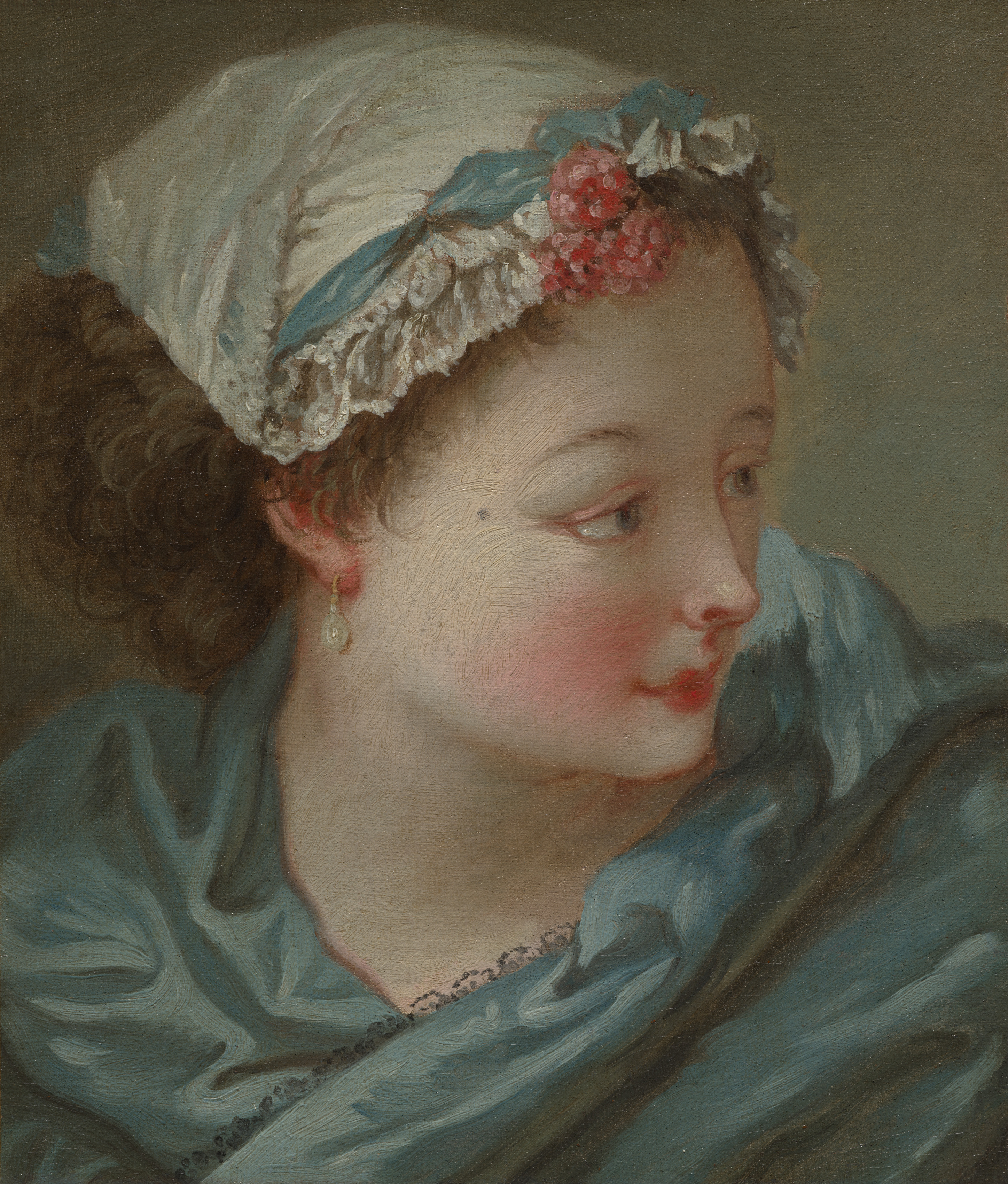 François Boucher, Head of a Young Woman