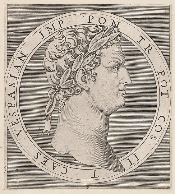 Marcantonio Raimondi, Vespasian, from The Twelve Caesars, from "Speculum Romanae Magnificentiae"