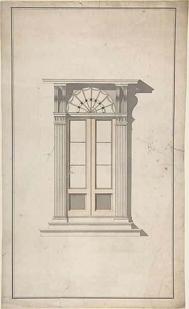 Anonymous, French, 18th century, Design for Doorway Exterior