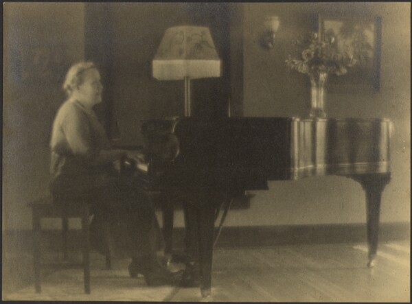 Louis Fleckenstein, [Portrait of a Woman Seated at the Piano]