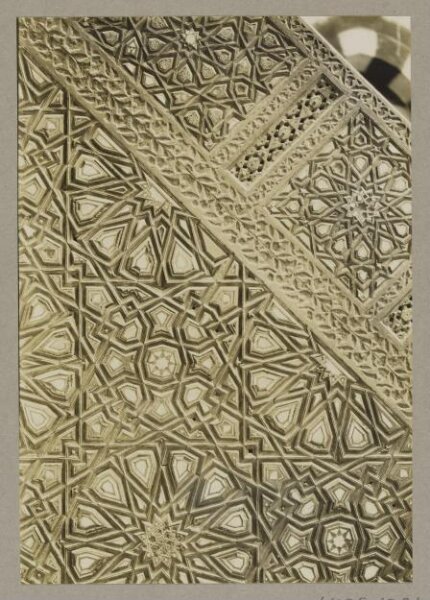 K.A.C. Creswell, Details from the right flank of the minbar of the Mosque of Mamluk Amir Azbak al-Yusufi, Cairo