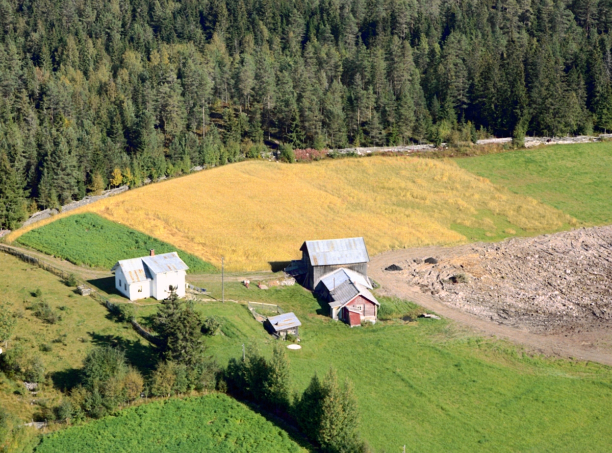 Widerøes Flyveselskap A/S, Flyfoto, Nordby, Nordbygda, Løten.