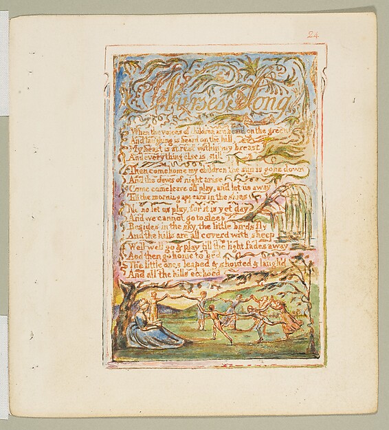 William Blake, Songs of Innocence: Nurse's Song