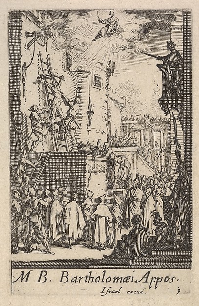 Jacques Callot, Martyrdom of Saint Bartholomew, from "The Little Apostles" (Les Petits Apôtres)