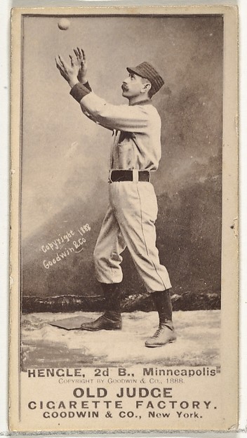 Goodwin & Company, Emery J. "Moxie" Hengel, 2nd Base, Minneapolis, from the Old Judge series (N172) for Old Judge Cigarettes