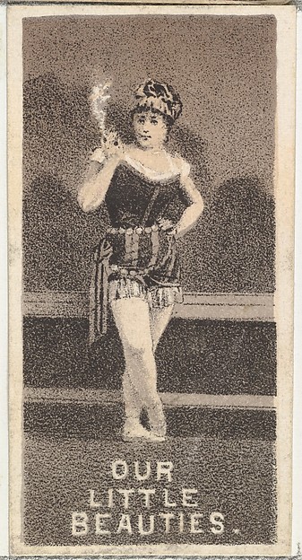 Allen & Ginter, From the Actresses series (N57) promoting Our Little Beauties Cigarettes for Allen & Ginter brand tobacco products