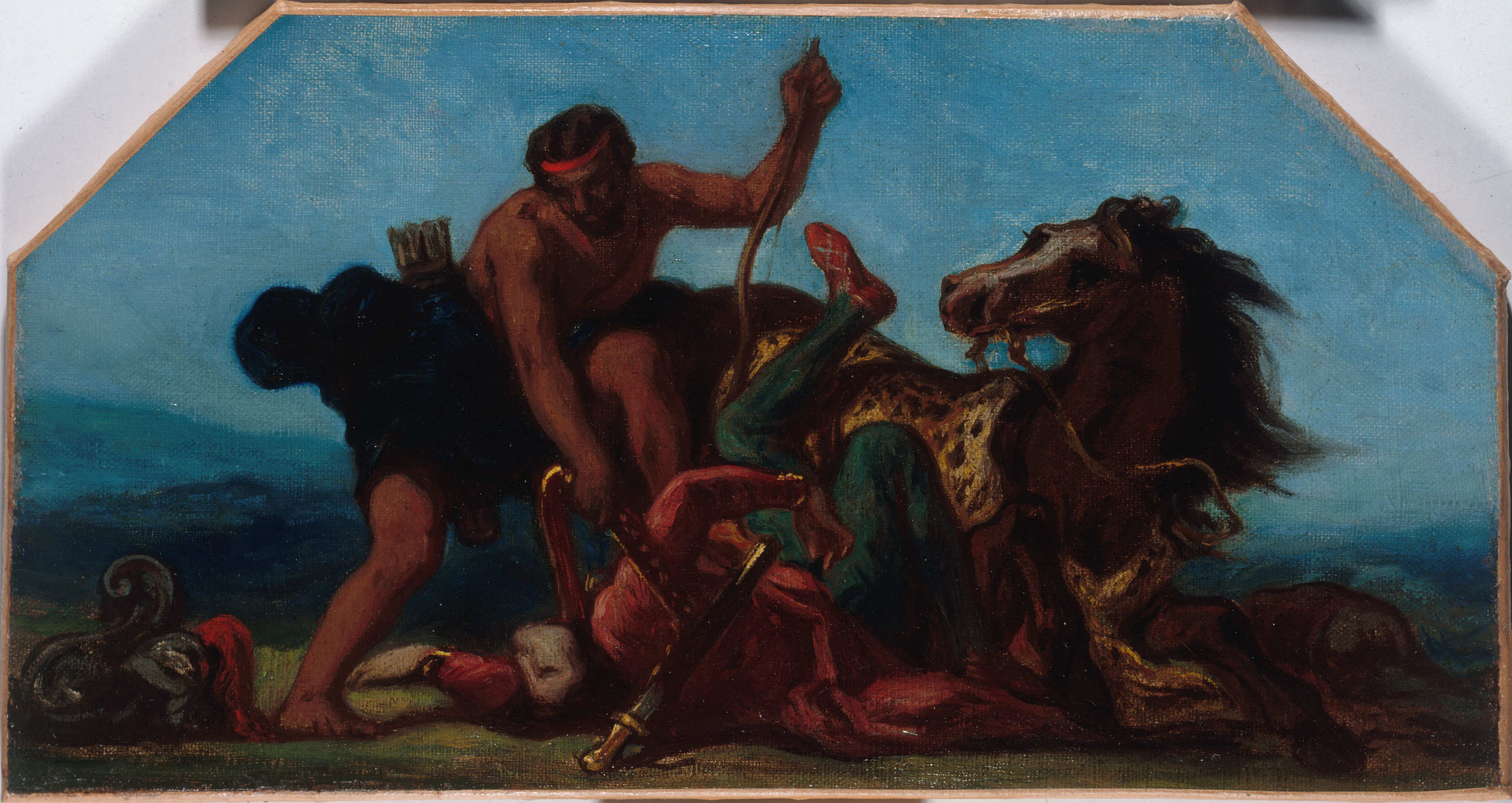 Eugène Delacroix, Esquisse pour le salon de la Paix à l'Hôtel de Ville de Paris : Hercule vainqueur d'Hippolyte, reine des Amazones