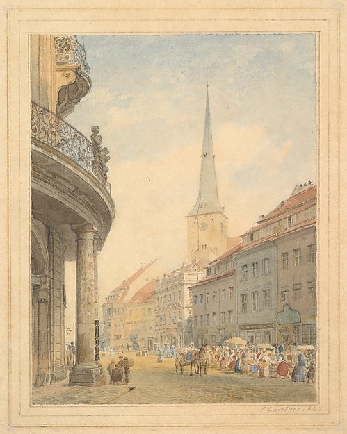 Eduard Gaertner, View of Berlin with the Ephraim Palais at Left