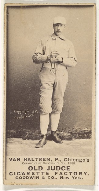 Goodwin & Company, Van Haltren, Pitcher, Chicago, from the Old Judge series (N172) for Old Judge Cigarettes
