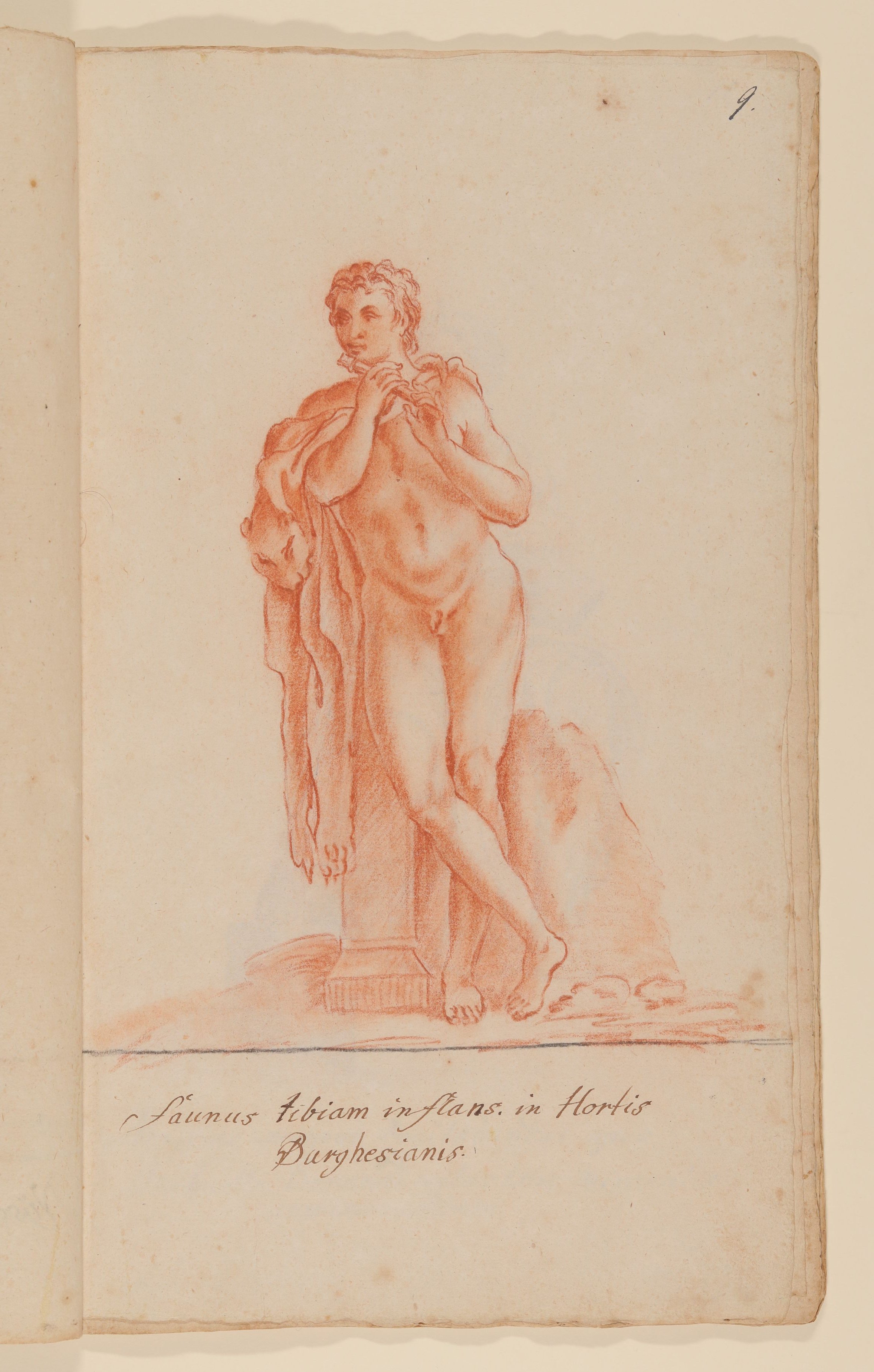 Francois Perrier (Maler), Flötender Faun [nach Tafel 48 von François Perriers "Icones et Segmenta Nobilium Signorum et Statuarum..." (1638)]