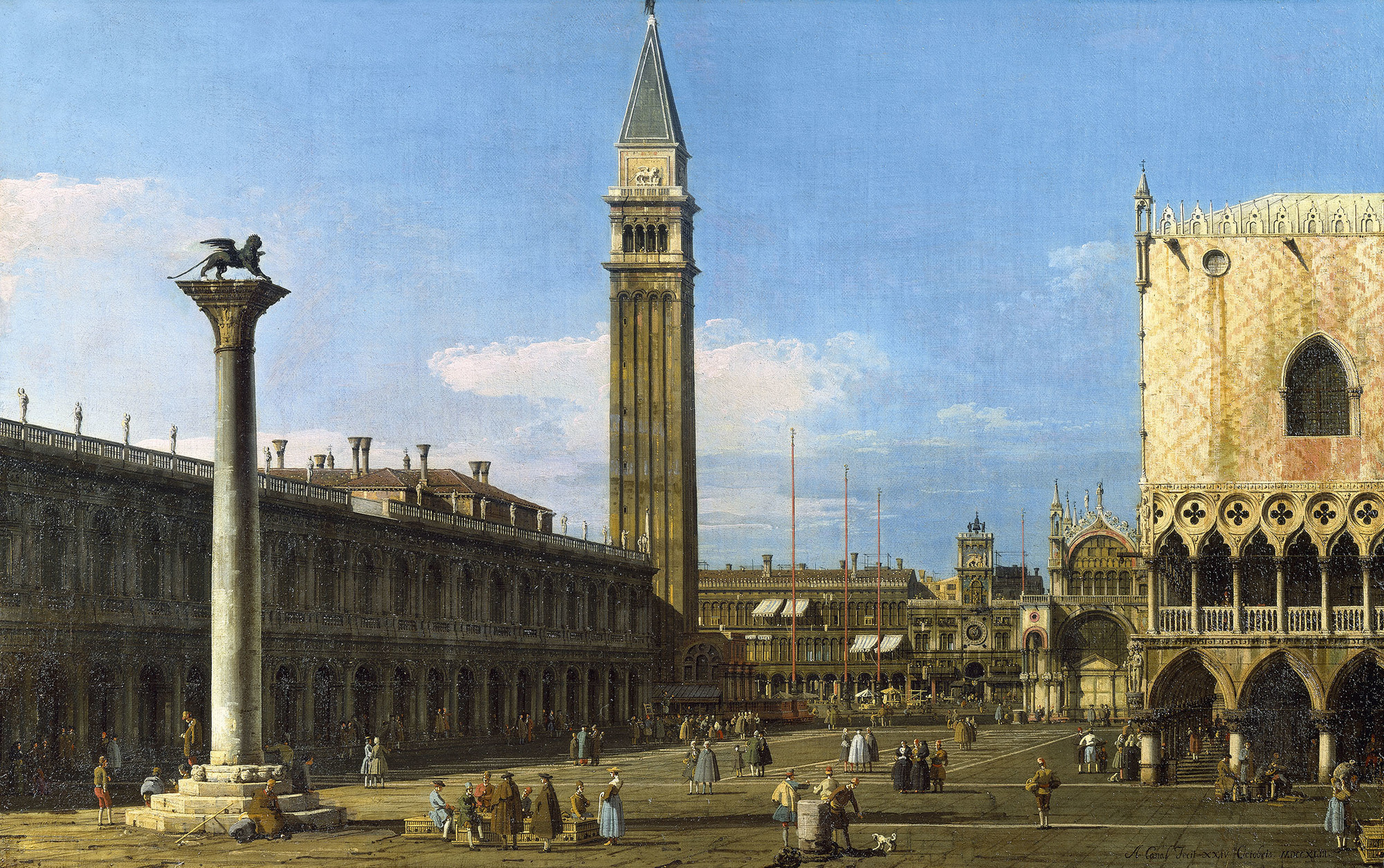 Canaletto, Venice: The Piazzetta towards the Torre dell'Orologio