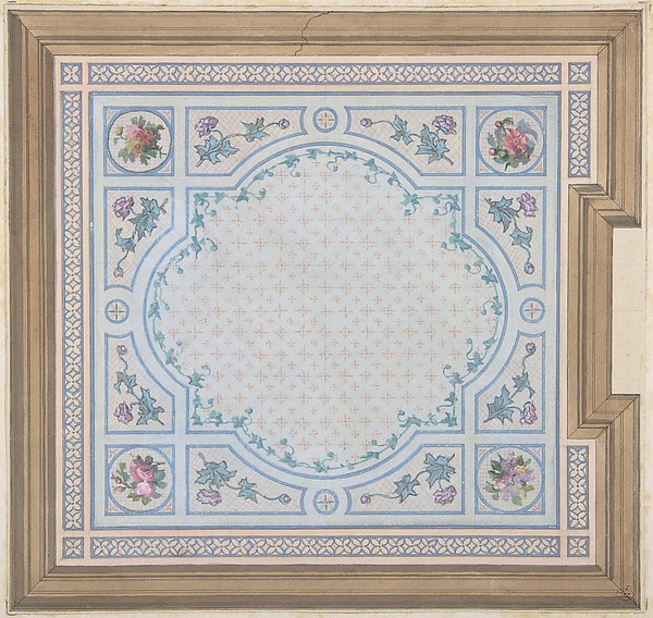 Jules-Edmond-Charles Lachaise, Design for Bathroom Ceiling, Hôtel Cahen d'Anvers