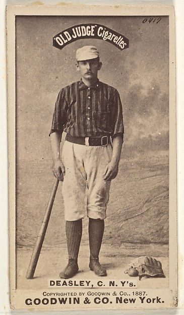 Goodwin & Company, Thomas H. "Pat" Deasley, Catcher, New York, from the Old Judge series (N172) for Old Judge Cigarettes