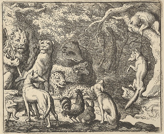 Allart van Everdingen, Renard Asks for Confession from Hendrick van Alcmar's Renard The Fox
